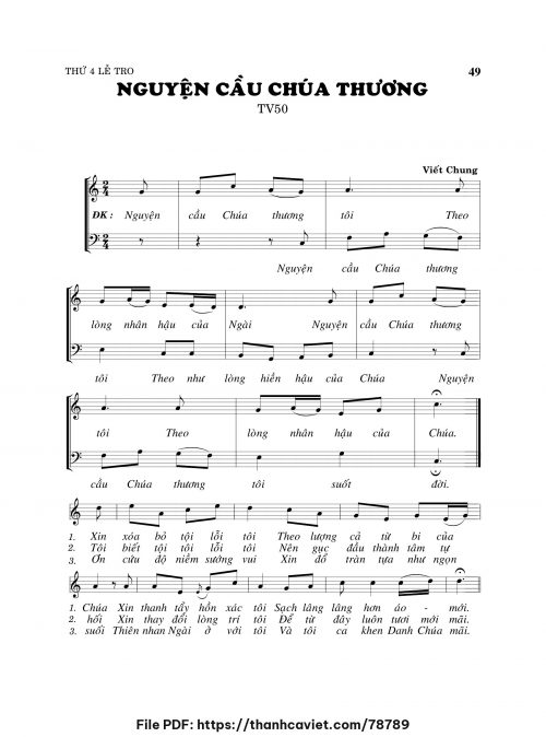 Nguyện cầu Chúa thương - Viết Chung - trang 1
