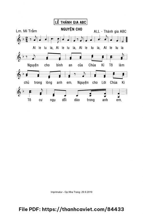 Nguyện cho - Lm. Mi Trầm - trang 1