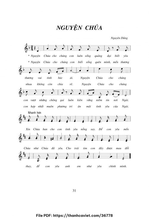 Nguyện Chúa - Nguyên Dũng - trang 1