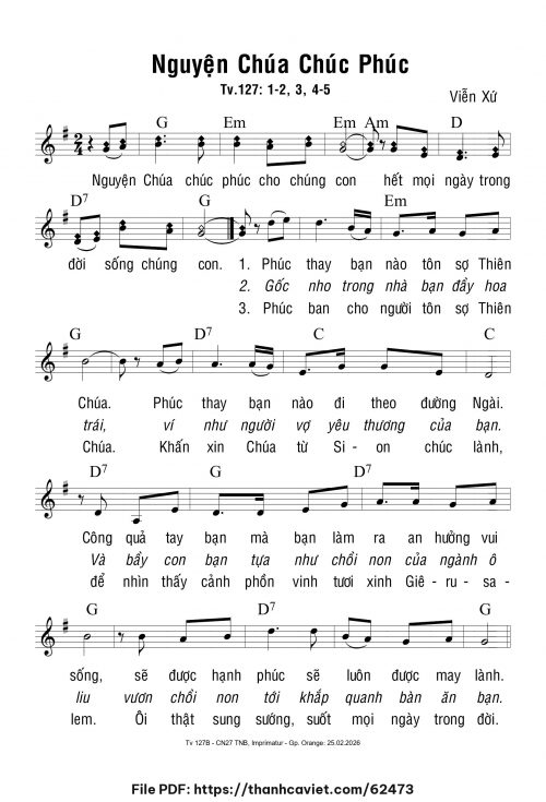 Nguyện Chúa chúc phúc - Viễn Xứ - trang 1