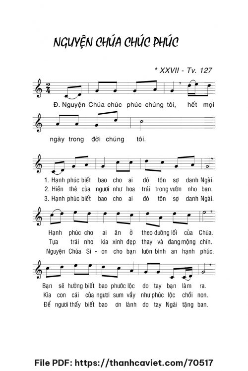 Nguyện Chúa chúc phúc - Lm. La Thập Tự - trang 1