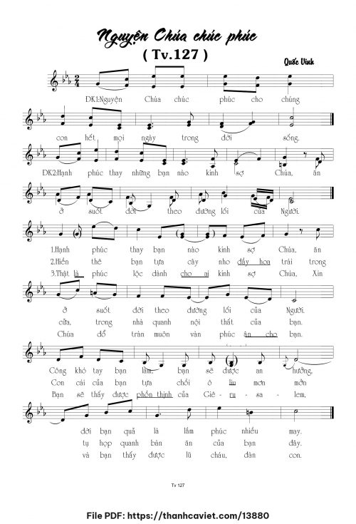 Nguyện Chúa chúc phúc - Quốc Vinh - trang 1