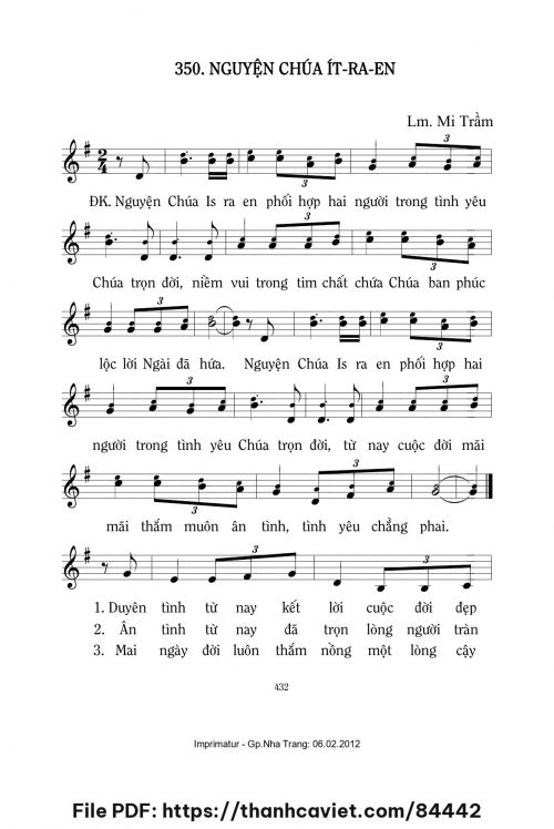 Nguyện Chúa Ítraen - Lm. Mi Trầm - trang 1
