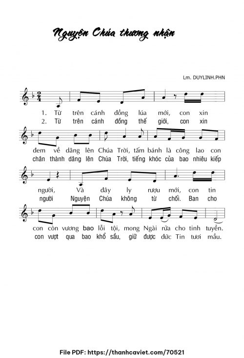 Nguyện Chúa thương nhận - Lm. DUYLINH.PHN - trang 1