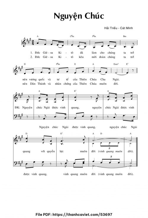 Nguyện chúc - Hải Triều - Cát Minh - trang 1