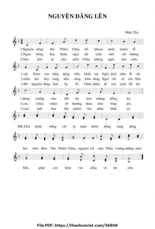 Nguyện dâng lên - Nhật Tân - trang 1