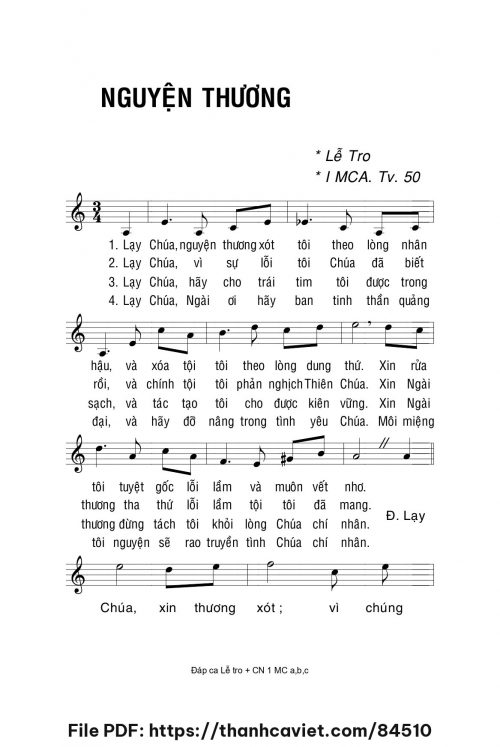 Nguyện thương - Lm. La Thập Tự - trang 1