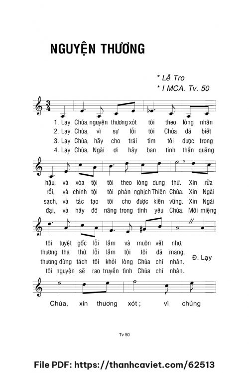 Nguyện thương - Lm. La Thập Tự - trang 1
