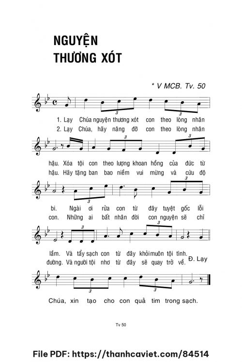Nguyện thương xót - Lm. La Thập Tự - trang 1