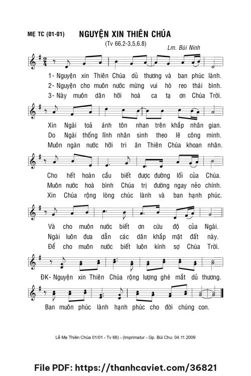 Nguyện xin Thiên Chúa - Lm. Bùi Ninh - trang 1