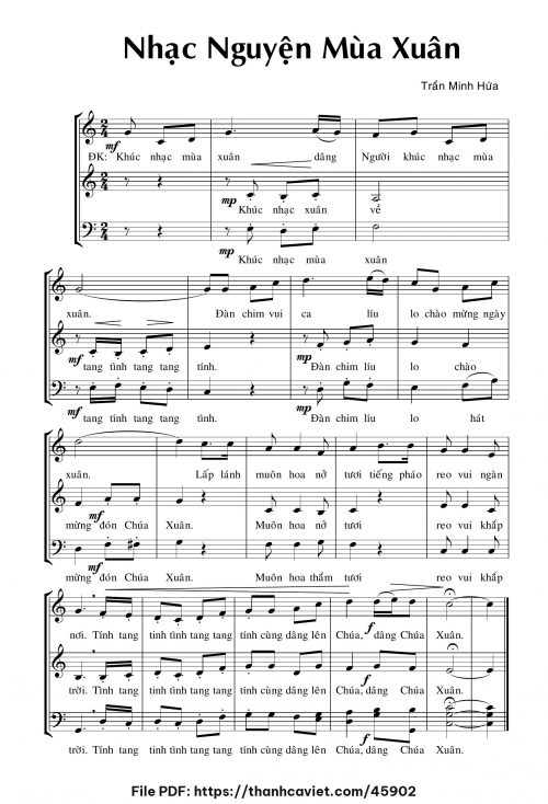 Nhạc nguyện mùa xuân - Trần Minh Hứa - trang 1