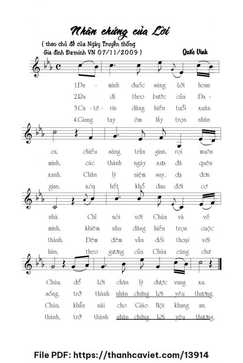 Nhân chứng của Lời - Quốc Vinh - trang 1