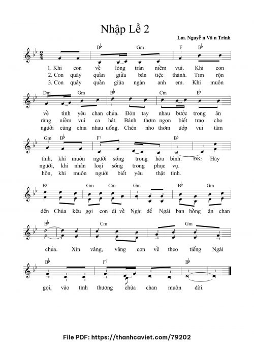Nhập Lễ 2 - Lm. Nguyễn Văn Trinh - trang 1