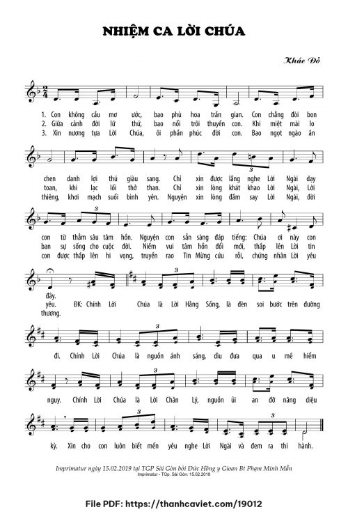 Nhiệm ca Lời Chúa - Lm. Khắc Đỗ - trang 1