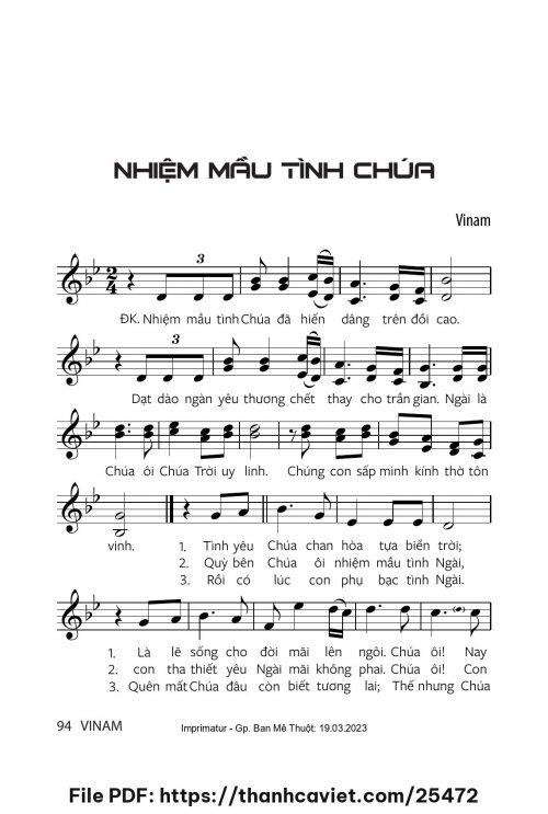 Nhiệm mầu tình Chúa - Vinam - trang 1