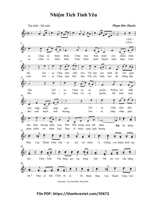 Nhiệm tích tình yêu - Phạm Đức Huyến - trang 1