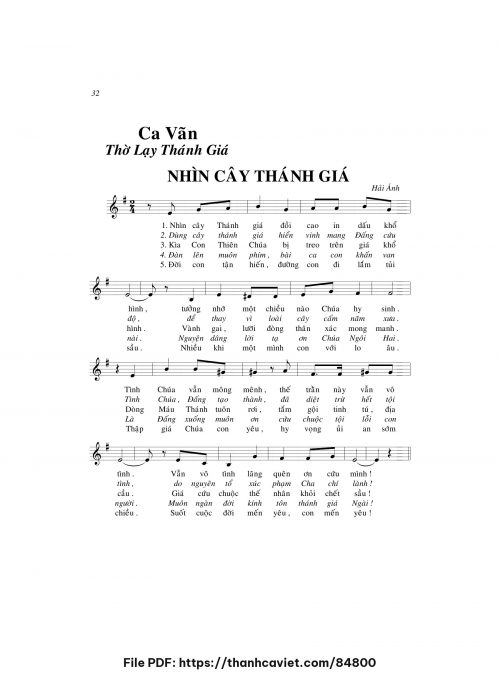 Nhìn cây thánh giá - Hải Ánh - trang 1