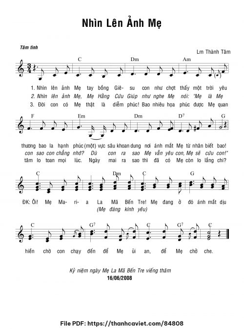 Nhìn lên ảnh Mẹ - Lm. Thành Tâm - trang 1