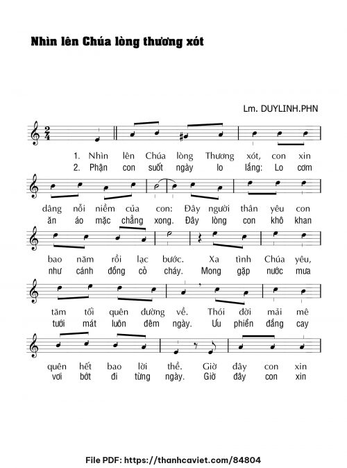 Nhìn lên Chúa lòng thương xót - Lm. DUYLINH.PHN - trang 1