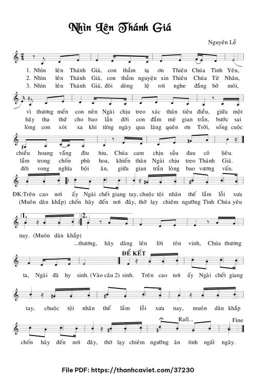 Nhìn lên Thánh giá - Lm. Nguyên Lễ - trang 1