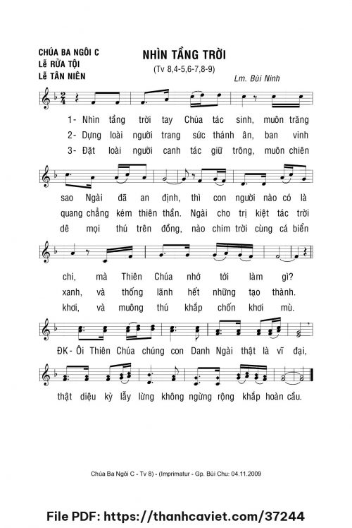 Nhìn tầng trời - Lm. Bùi Ninh - trang 1