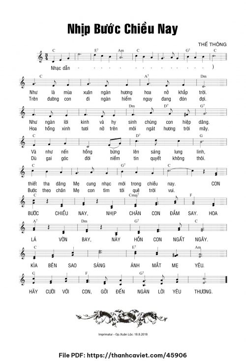 Nhịp bước chiều nay - Thế Thông - trang 1