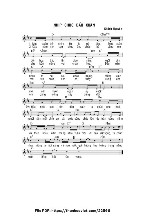 Nhịp chúc đầu xuân - Khánh Nguyên - trang 1