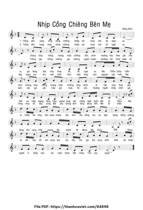 Nhịp cồng chiêng bên Mẹ - Hồng Bính - trang 1