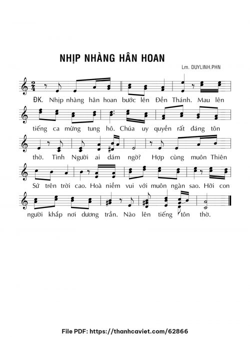 Nhịp nhàng hân hoan - Lm. DUYLINH.PHN - trang 1