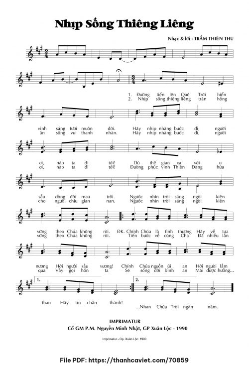 Nhịp sống thiêng liêng - Trầm Thiên Thu - trang 1