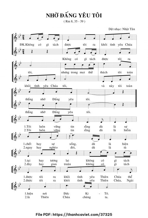 Nhờ Đấng yêu tôi - Nhật Tân - trang 1