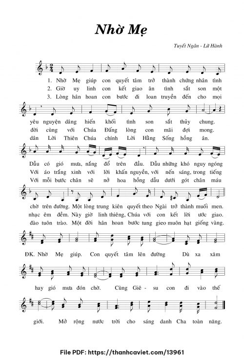 Nhờ Mẹ - Lữ Hành - trang 1