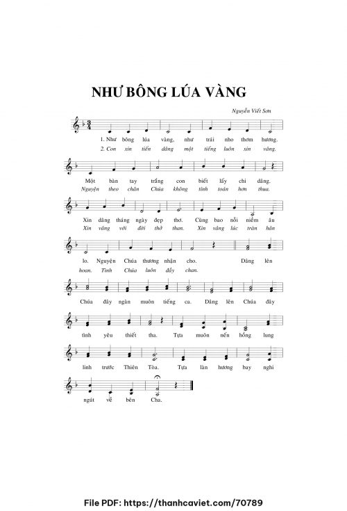 Như bông lúa vàng - Nguyễn viết Sơn - trang 1
