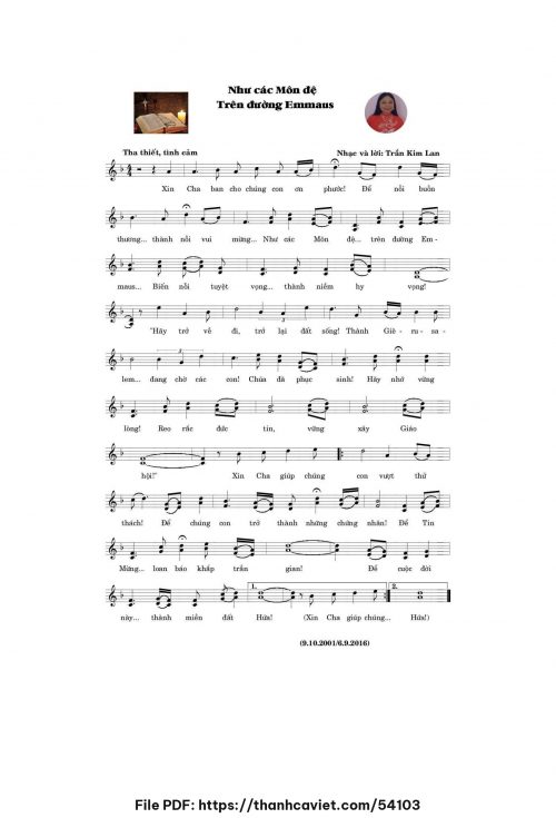 Như các Môn đệ trên đường Emmaus - Trần Kim Lan - trang 1