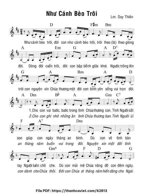 Như cánh bèo trôi - Lm. Duy Thiên - trang 1