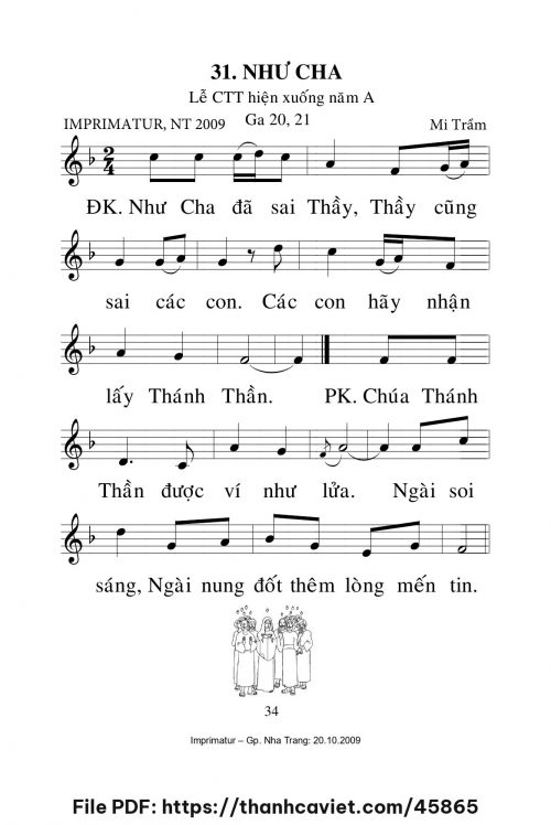 Như Cha [Lễ Chúa Thánh Thần hiện xuống năm A] – - Lm. Mi Trầm - trang 1