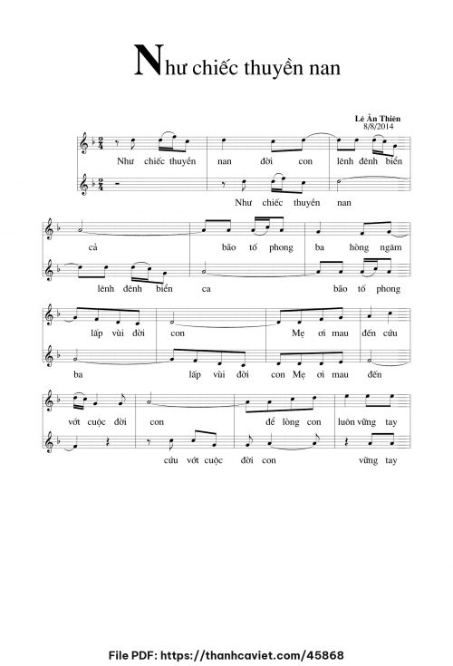 Như chiếc thuyền nan - Lê Ân Thiên - trang 1