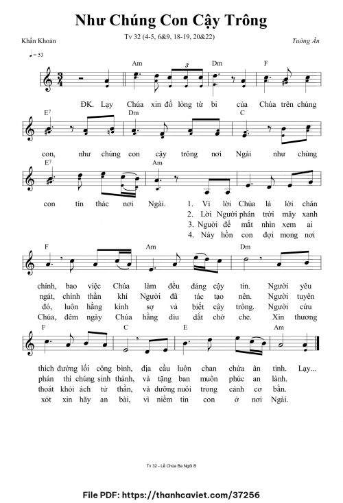 Như chúng con cậy trông - Tường Ân - trang 1