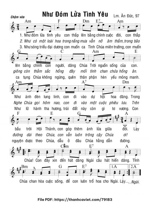 Như đóm lửa tình yêu - Lm. Ân Đức - trang 1