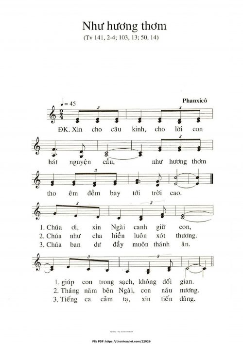 Như hương thơm - Phanxicô - trang 1