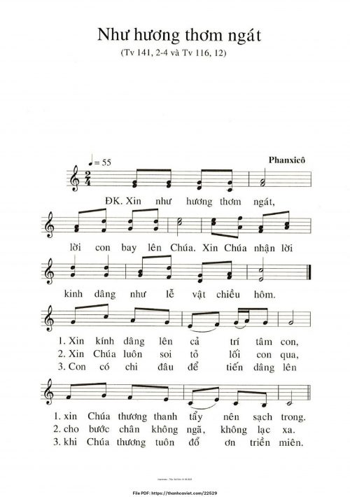Như hương thơm ngát - Phanxicô - trang 1