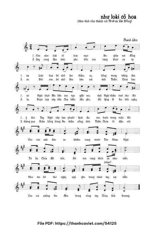Như loài cỏ hoa - Thanh Lâm (Song Mộc) - trang 1