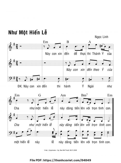 Như một hiến lễ - Ngọc Linh - trang 1
