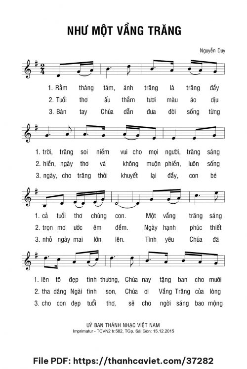 Như một vầng trăng - Lm. Nguyễn Duy - trang 1