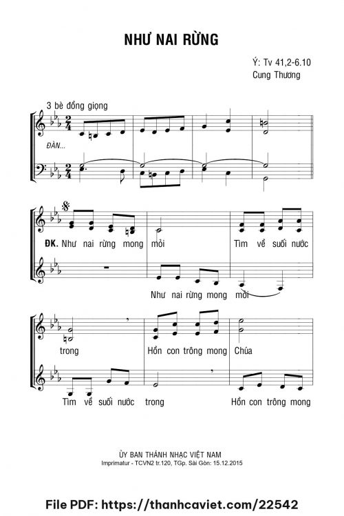 Như nai rừng - Cung Thương - trang 1
