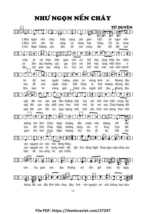Như ngọn nến cháy - Lm. Từ Duyên - trang 1