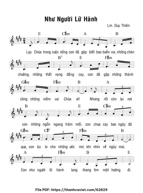Như người lữ hành - Lm. Duy Thiên - trang 1