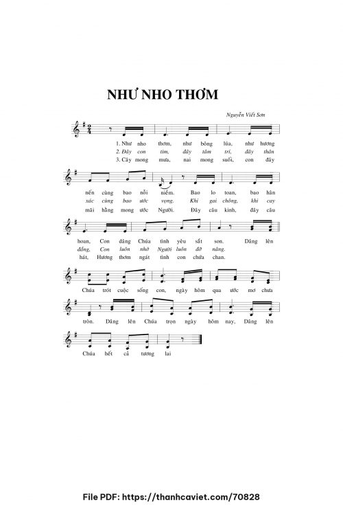 Như nho thơm - Nguyễn viết Sơn - trang 1
