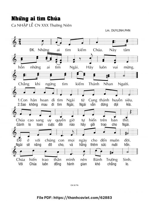 Những ai tìm Chúa - Lm. DUYLINH.PHN - trang 1