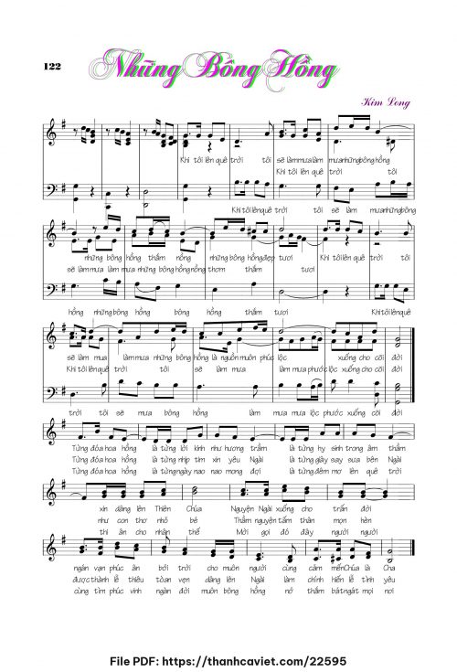 Những bông hồng - Lm. Kim Long - trang 1